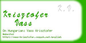 krisztofer vass business card